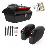 Maletero Moto + Alforjas Con Luz Honda Yamaha Suzuki Italika