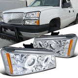Faros Led Cromados Chevrolet Silverado 2003-2007