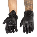 Guantes de cuero para motociclistas viking cycle