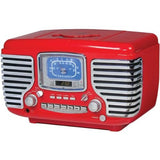 STEREO CORSAIR REPRODUCTOR DE CD Y RADIO ROJO Y NEGRO