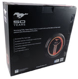 MUSTANG 50 ANIVERSARIO RELOJ NEGRO DE PARED LUZ NEON NARANJA