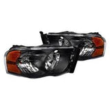 Faros Delanteros Fondo Negro Dodge Ram 2002-2005