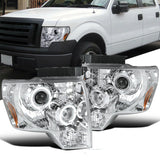 Faros Led Cromado + Parrilla Ford F150 2009-2014