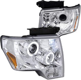 Faros Led Cromado + Parrilla Ford F150 2009-2014