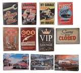 Placas Lamina de metal mecánico retro Garage