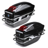 Alforjas rígidas con luces para motocicleta