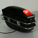 Alforjas rígidas con luces para motocicleta