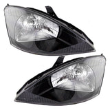 Par De Faros Fondo Negro Ford Focus 2000 - 2004
