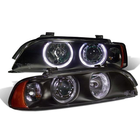Faros Fondo Negro Bmw E39 Series 5 Ojo De Angel 95-01